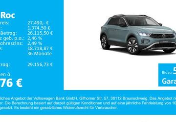 VW T-Roc 9.616 km 27.290 &euro; Gersthofen 86368