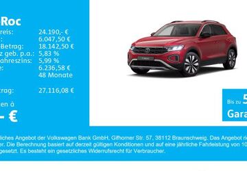 VW T-Roc 5.160 km 24.190 &euro; Gersthofen 86368