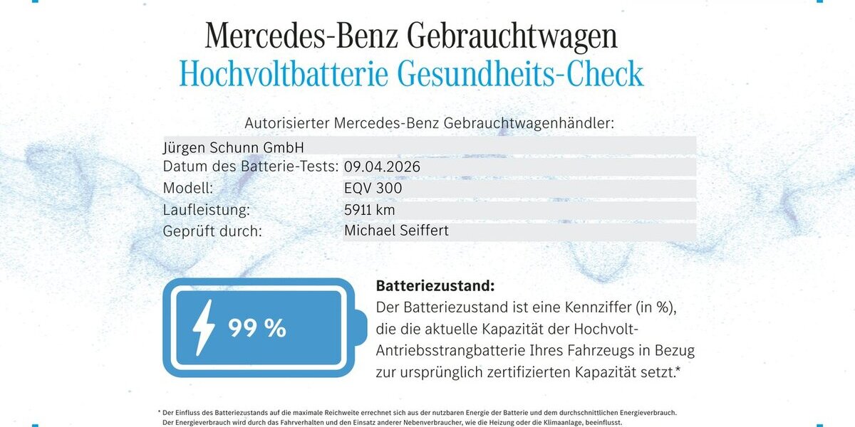 Mercedes-Benz EQV 300 AIRMATIC+Extralang+Tisch+LED+90kwh+360 AVA 6.000 km 63.990 &euro; Westendorf 86707