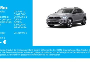 VW T-Roc 19.300 km 22.590 &euro; Gersthofen 86368