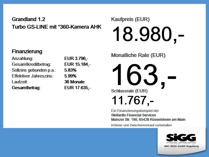 Opel Grandland (X) 35.800 km 18.980 &euro; Augsburg 86179