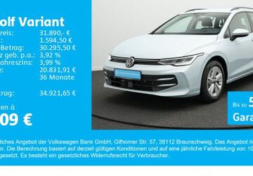 VW Golf 8.600 km 31.490 &euro; Gersthofen 86368
