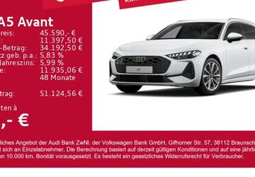 Audi A5 29.000 km 45.590 &euro; Gersthofen 86368