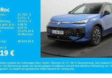 VW T-Roc 4.803 km 43.790 &euro; Gersthofen 86368