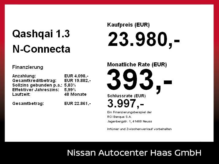 Nissan Qashqai 45.750 km 23.980 &euro; Augsburg 86165