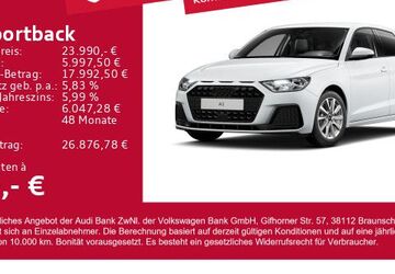 Audi A1 1.600 km 23.990 &euro; Gersthofen 86368