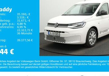 VW Caddy 4.402 km 35.190 &euro; Gersthofen 86368