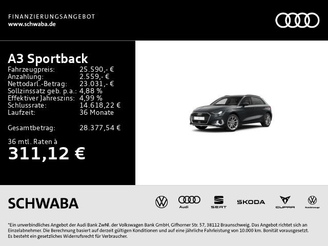 Audi A3 63.600 km 24.890 &euro; Gersthofen 86368