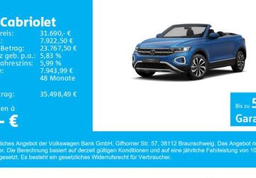 VW T-Roc 15.500 km 31.490 &euro; Gersthofen 86368